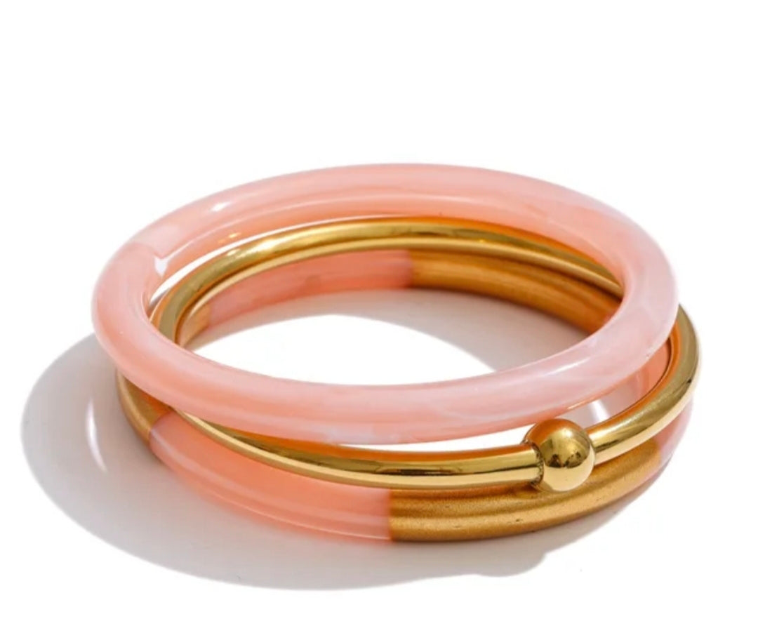 Blush Pink Bangle Set