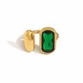 Emerald Cuff Ring
