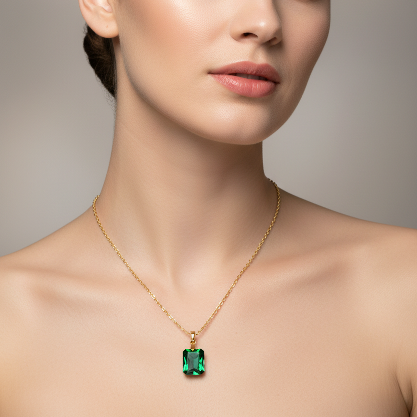 Emerald Drop Necklace