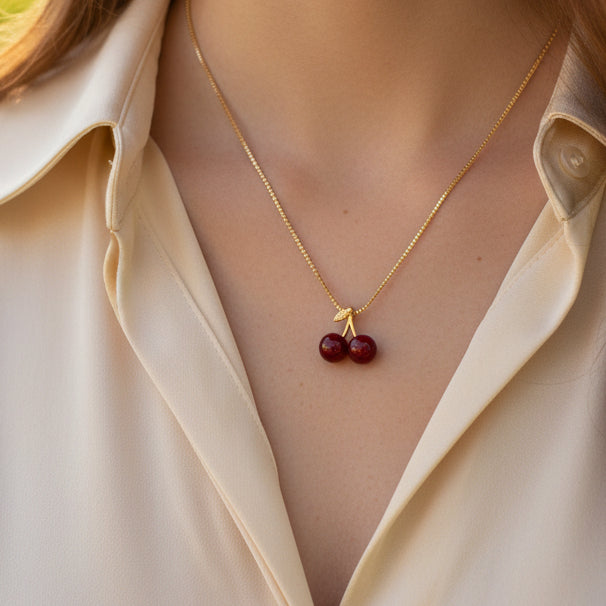 Cherry Couple Necklace