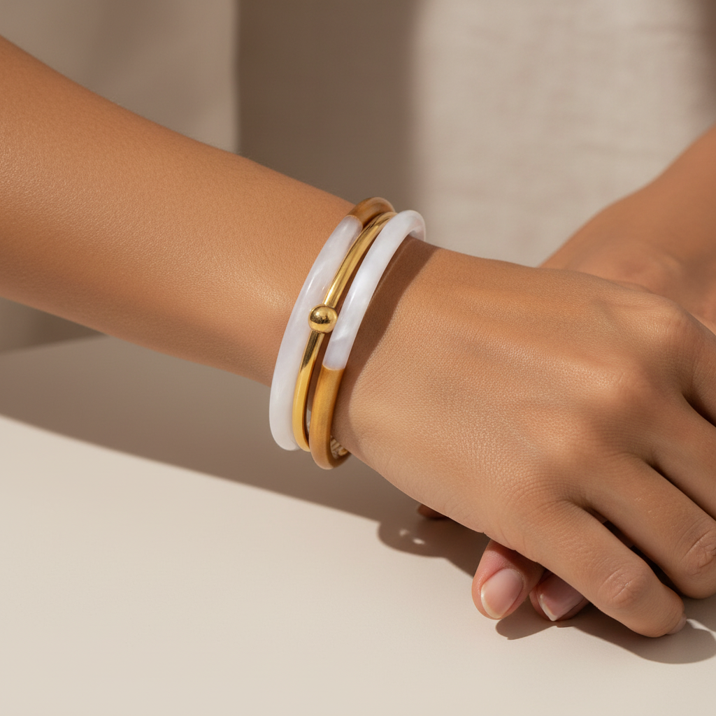 Snowdrop Bangle Set (3 Piece)