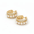 Starlight Pearl Hoops