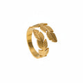 Gold Feather Ring