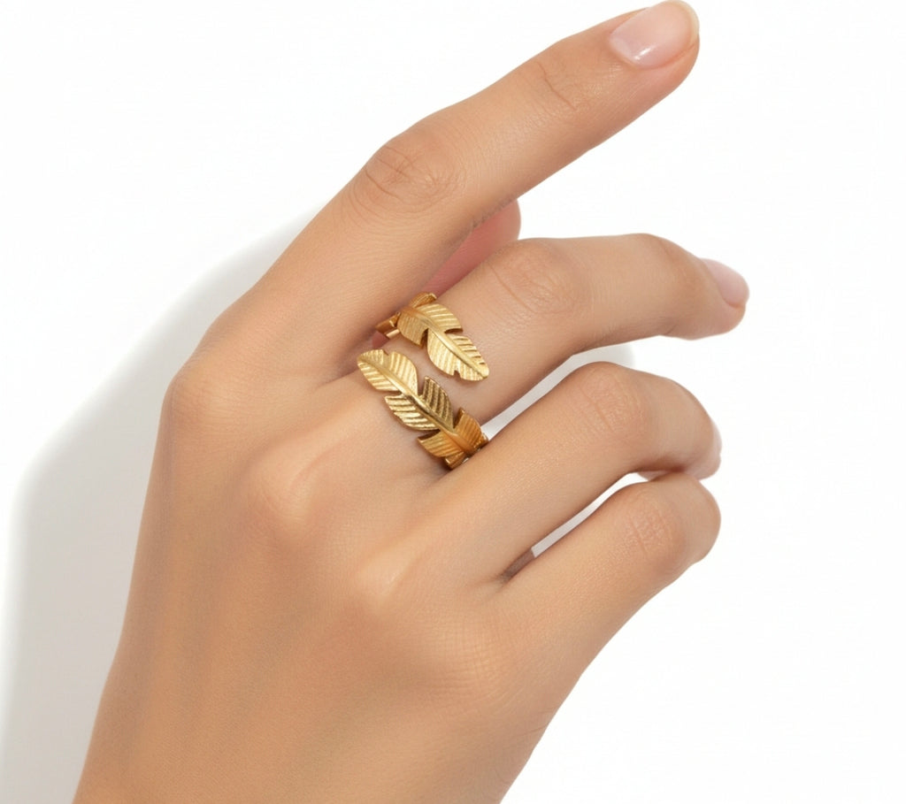 Gold Feather Ring (£25)