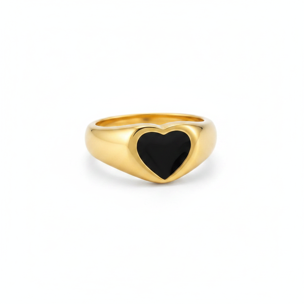 Black Heart Signet Ring (£30)