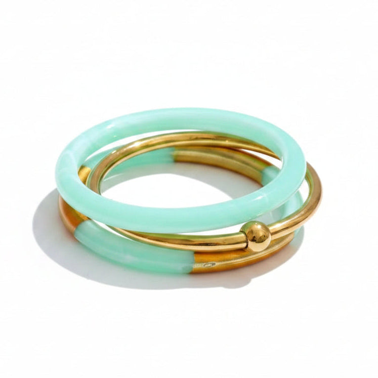 Aqua Bangle Set