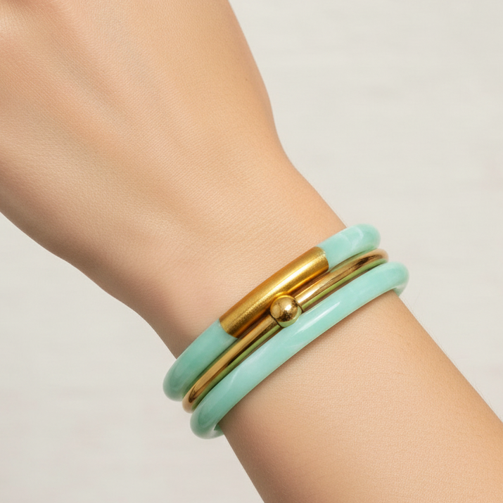 Aqua Bangle Set
