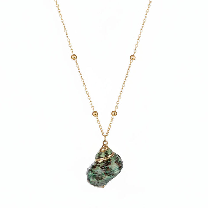 Green Seashell Necklace