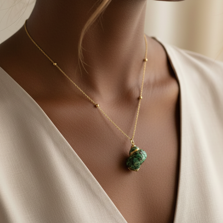 Green Seashell Necklace