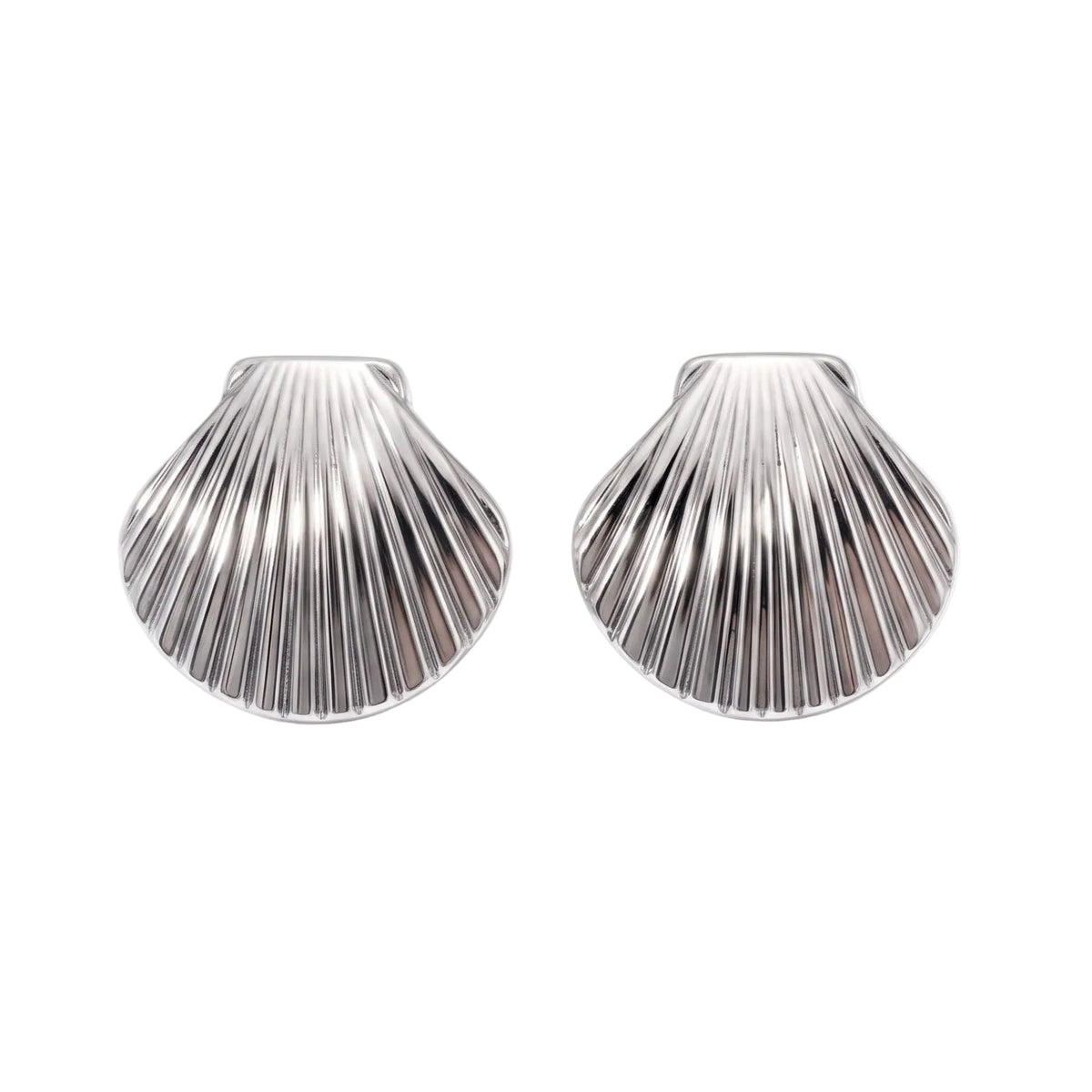 Shell Drop Silver Earrings