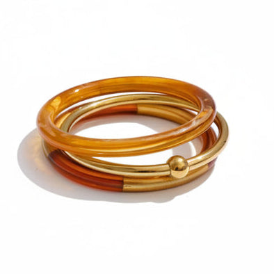 Amber Bangle Set (3 Piece)
