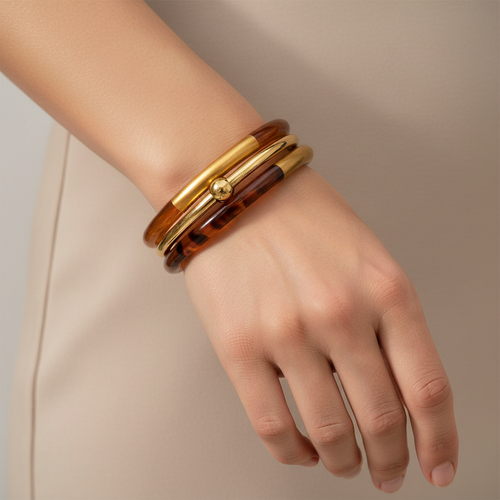 Amber Bangle Set (3 Piece)